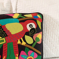 Brazilian Parrot Embroidery Pillow
