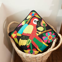 Brazilian Parrot Embroidery Pillow