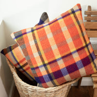 Plaid Wool Upcycled Blanket Pillows
