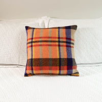 Plaid Wool Upcycled Blanket Pillows