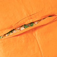 Indian Embroidered Pillowcases with Mirrors in Orange and Green