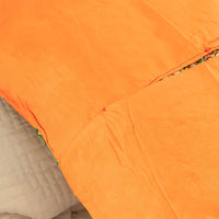 Indian Embroidered Pillowcases with Mirrors in Orange and Green