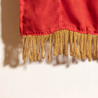 Antique Red Velvet Embroidered Sequence dragon and Chinese Wall Tapestry