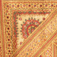 Antique Embroidered Indian Fabric with Mirrors