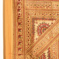Antique Embroidered Indian Fabric with Mirrors