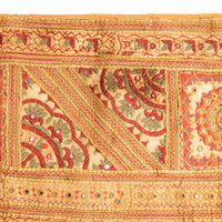 Antique Embroidered Indian Fabric with Mirrors