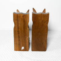 Monkey Pod Wood Horse Bookends