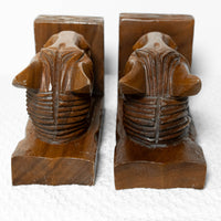Monkey Pod Wood Horse Bookends