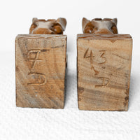 Monkey Pod Wood Horse Bookends