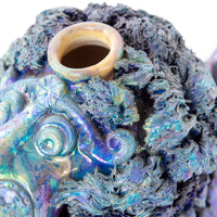 Ceramic Lion Tea Pot with Shiny Blue Finish