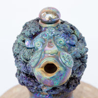 Ceramic Lion Tea Pot with Shiny Blue Finish