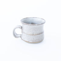 Studio Pottery Ceramic Mug in White and Tan