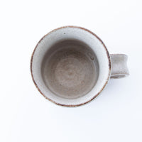 Studio Pottery Ceramic Mug in White and Tan