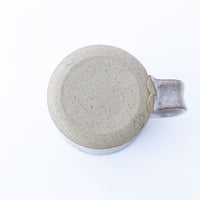 Studio Pottery Ceramic Mug in White and Tan