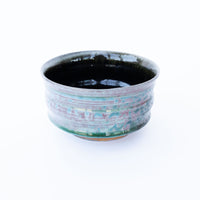 Blue and Pink Ceramic Bowl - Signed TP