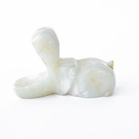 Vintage White Onyx Hippo