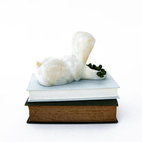Vintage White Onyx Hippo