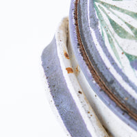 5 Piece Hand Spun Ceramic Serving Soup Dish with Lid and 3 Matching Soup Bowls