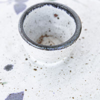5 Piece Hand Spun Ceramic Serving Soup Dish with Lid and 3 Matching Soup Bowls