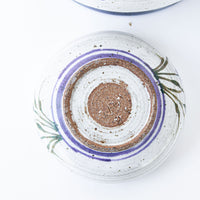 5 Piece Hand Spun Ceramic Serving Soup Dish with Lid and 3 Matching Soup Bowls