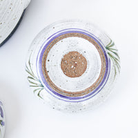 5 Piece Hand Spun Ceramic Serving Soup Dish with Lid and 3 Matching Soup Bowls