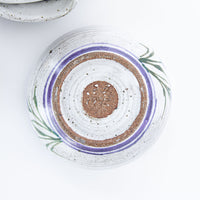 5 Piece Hand Spun Ceramic Serving Soup Dish with Lid and 3 Matching Soup Bowls