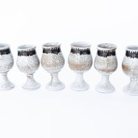 Set of 6 Hand Spun Ceramic Glasses