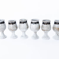 Set of 6 Hand Spun Ceramic Glasses