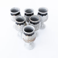 Set of 6 Hand Spun Ceramic Glasses