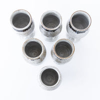 Set of 6 Hand Spun Ceramic Glasses