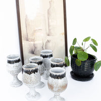 Set of 6 Hand Spun Ceramic Glasses