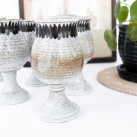 Set of 6 Hand Spun Ceramic Glasses