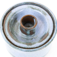 Blue and Purple Sugar and Creamer HEBE Pottery