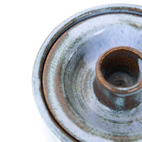 Blue and Purple Sugar and Creamer HEBE Pottery