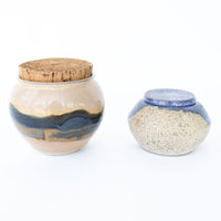 Adria pottery Beige and White Pottery with Original Cork