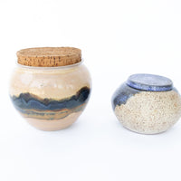 Adria pottery Beige and White Pottery with Original Cork