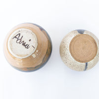 Adria pottery Beige and White Pottery with Original Cork