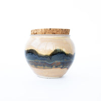 Adria pottery Beige and White Pottery with Original Cork