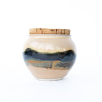 Adria pottery Beige and White Pottery with Original Cork