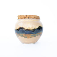 Adria pottery Beige and White Pottery with Original Cork