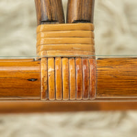 Bamboo Side Table with Glass Top