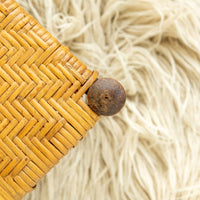 Woven Wicker Rattan Wood Stool