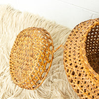 Large Weave Basket with Handle and Lid