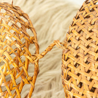 Large Weave Basket with Handle and Lid