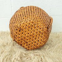 Large Weave Basket with Handle and Lid