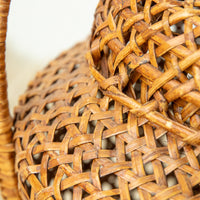 Large Weave Basket with Handle and Lid