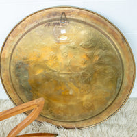 Midcentury Spider Table with Mixed Egyptian Metal Top
