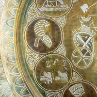 Midcentury Spider Table with Mixed Egyptian Metal Top