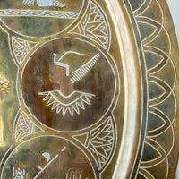 Midcentury Spider Table with Mixed Egyptian Metal Top