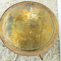 Midcentury Spider Table with Mixed Egyptian Metal Top